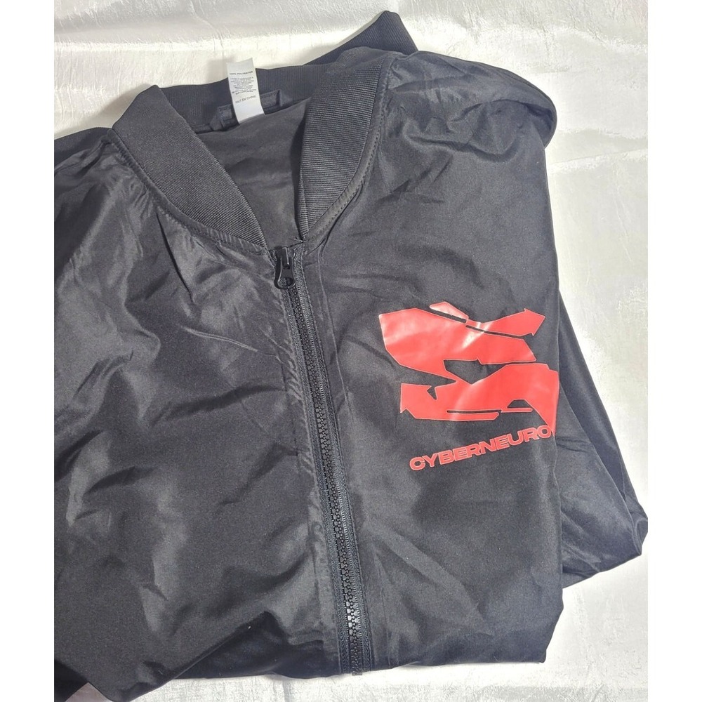 Cyberneuro Techstep Neurofunk Technoid Cyberpunk‎ Bomber Jacket - Black - XL